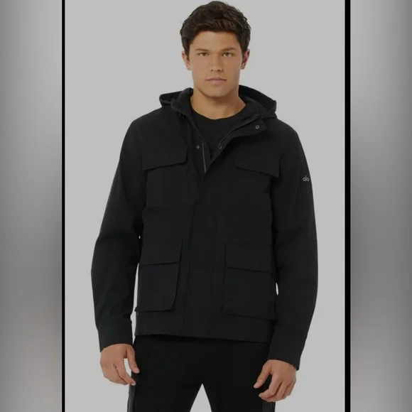 Alo Yoga Division Field Jacket For Men, Black Size Large, BRAND NEW!! - Picture 6 of 8